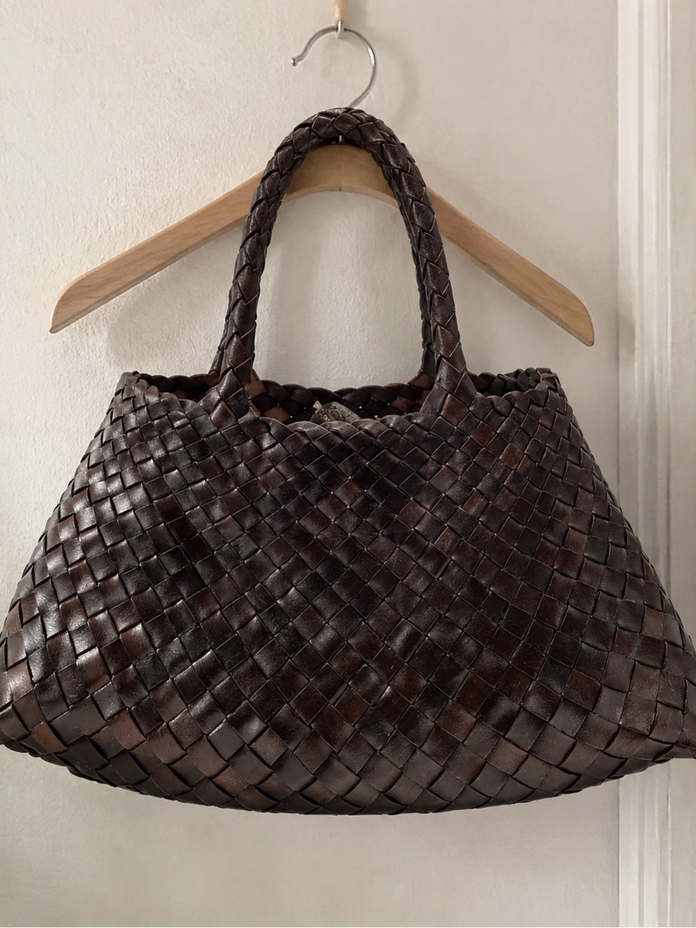Dragon Diffusion Woven Crossbody Bag in Dark Brown - Picture 3 of 3
